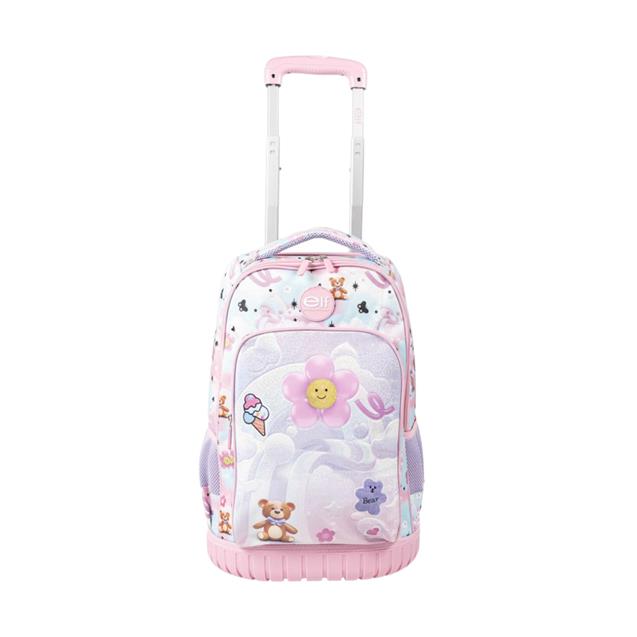 Mochila Elf Con Carro Rosa (6468B)